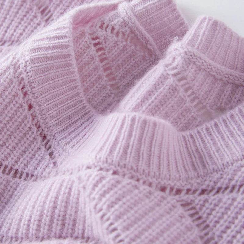 Spring Pure Cashmere Knit Pullover 1 - AngraBech