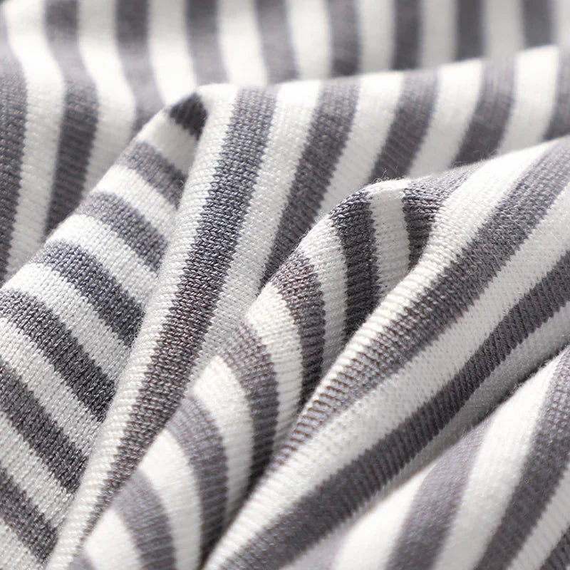 Summer Silk Striped Loose T-shirt