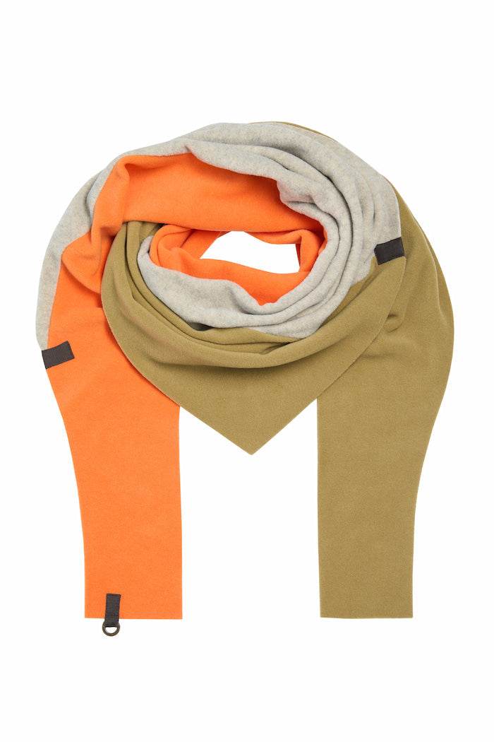 Triangle Scarf No Waste 4078nw Olive Sand Orange - AngraBech