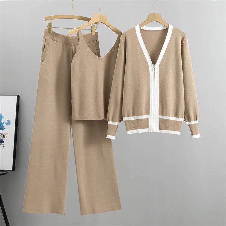 Trendy Fall Knit Ree Piece Set - AngraBech
