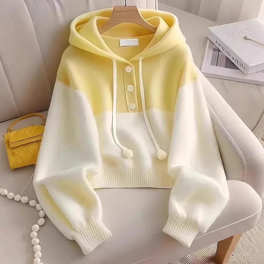 Womens Loose Fit Hooded Sweater - AngraBech