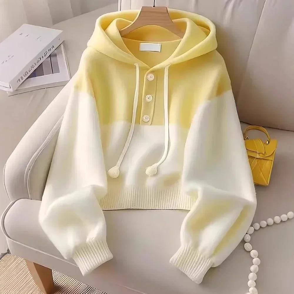 Women's Loose Fit Hooded Sweater