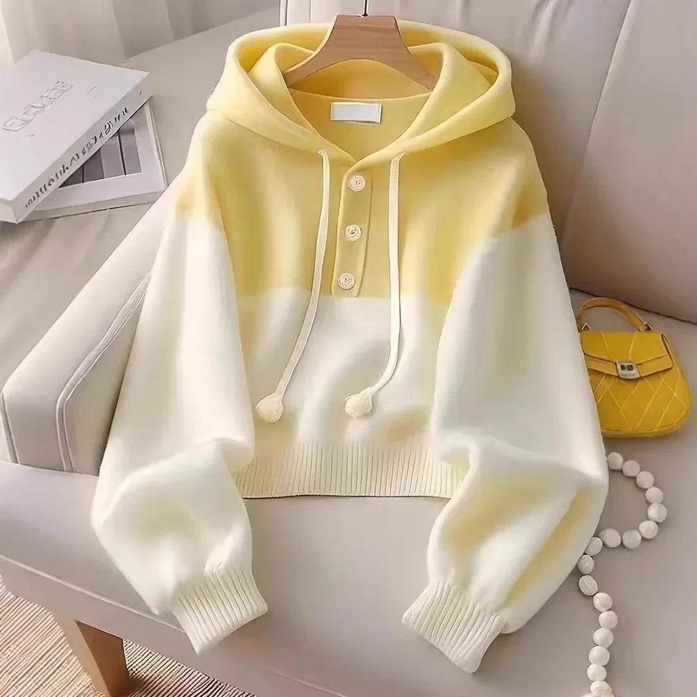Womens Loose Fit Hooded Sweater - AngraBech