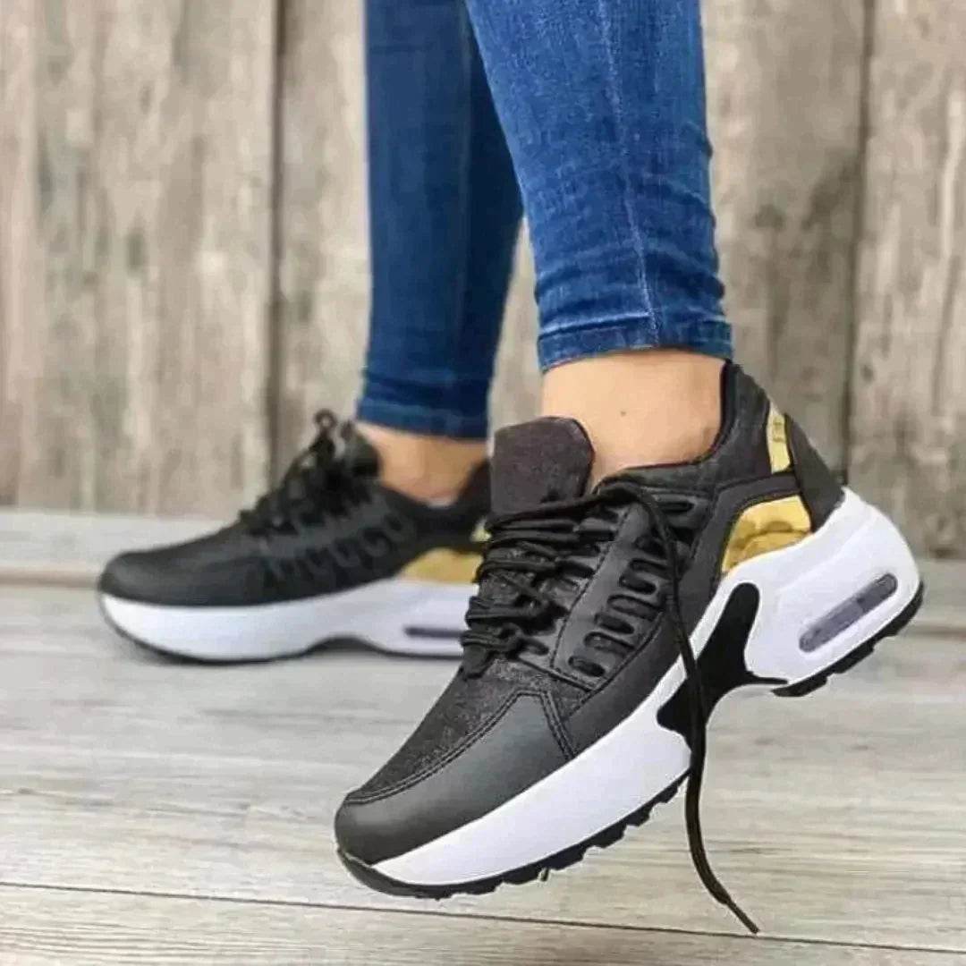 Womens Air Padded Wide Fit Sneakers - AngraBech
