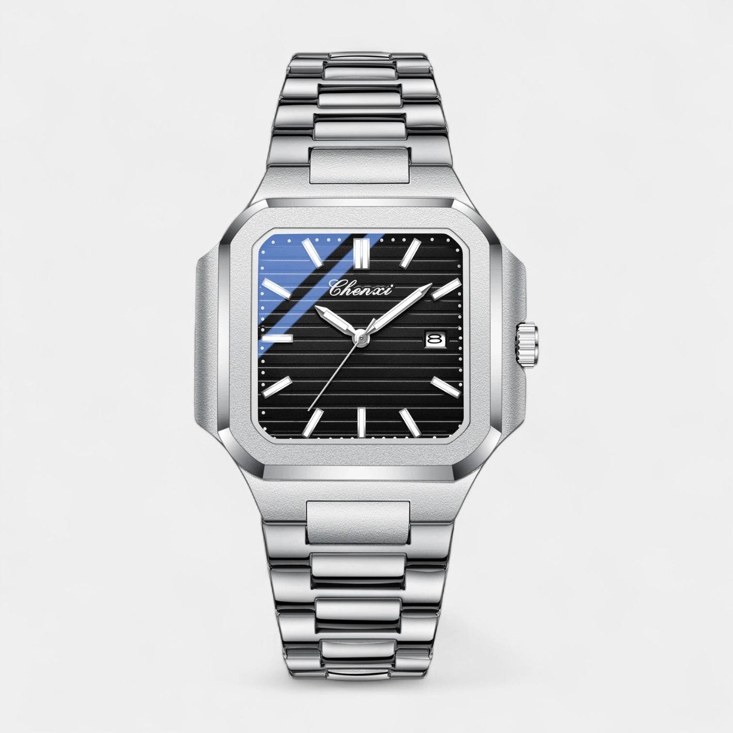 Vintares Men S Square Stainless Steel Quartz Watch - AngraBech