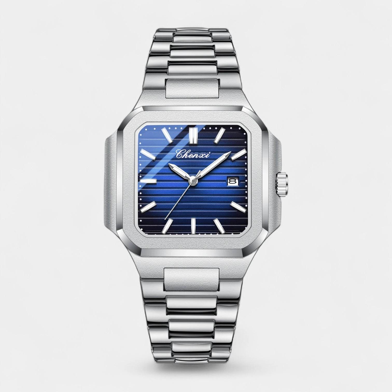 Vintares Men S Square Stainless Steel Quartz Watch - AngraBech