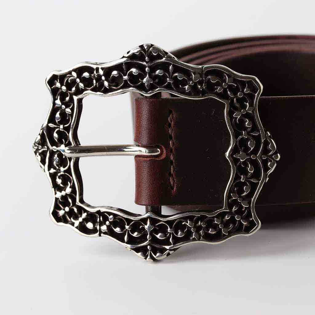 Chocolate Leaer Womens Belt Royal Fina By Kaseta - AngraBech