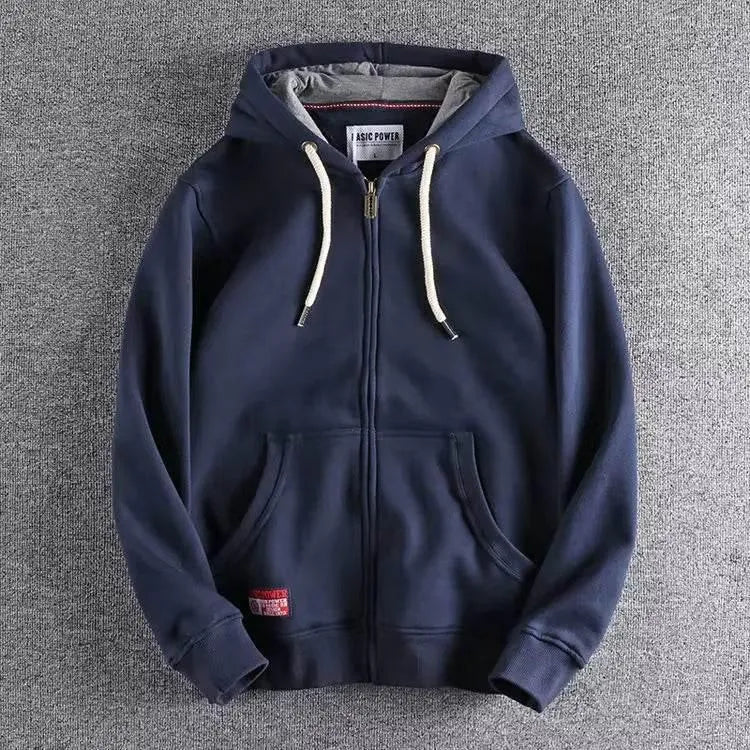 Mens Soft Zip Up Fleece Hoodie - AngraBech