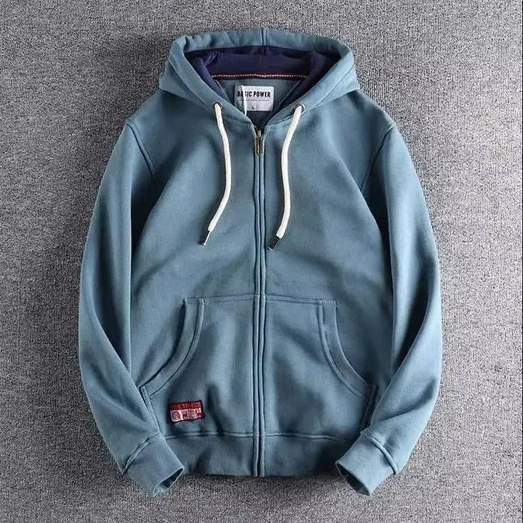 Mens Soft Zip Up Fleece Hoodie - AngraBech