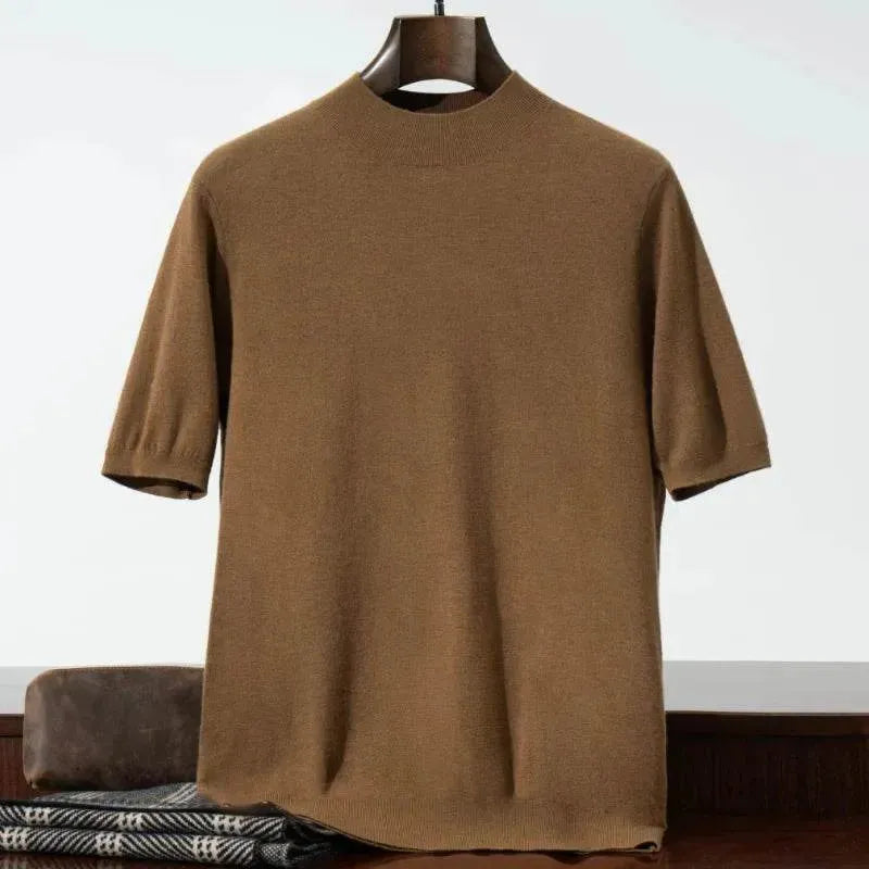 Mens Lightweight Wool Knit Base Shirt - AngraBech