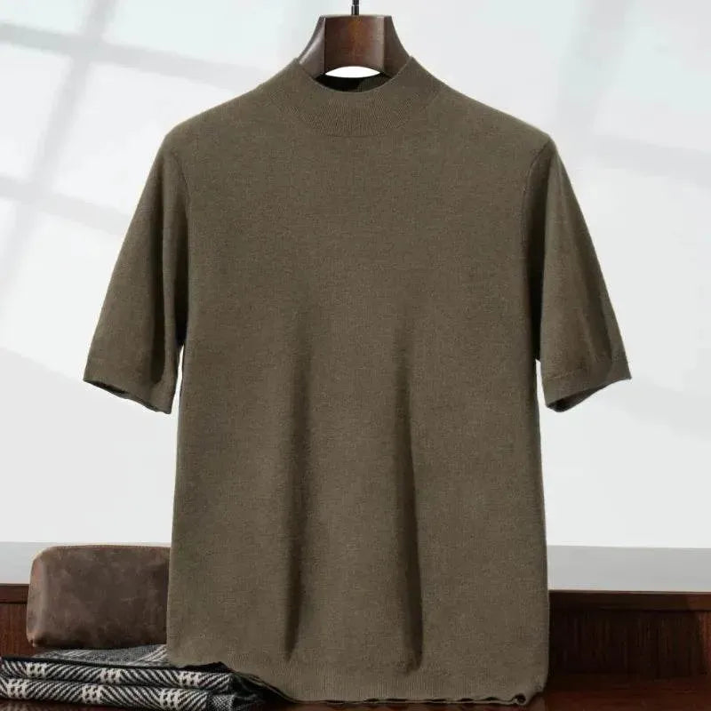Mens Lightweight Wool Knit Base Shirt - AngraBech