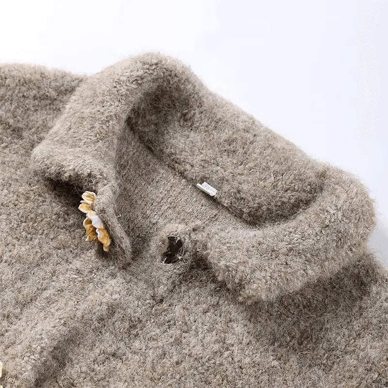 Soft Wool Knit Cardigan Winter Warm Sweater - AngraBech