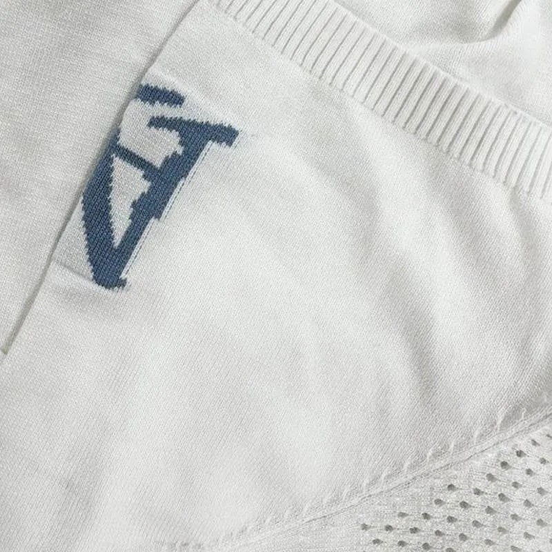 Mens Sport Lettering Jacquard Crew Ne Short Sleeve Sweater - AngraBech