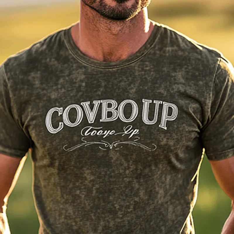 Mens Summer Embroidered Round Ne Short Sleeve T Shirt - AngraBech