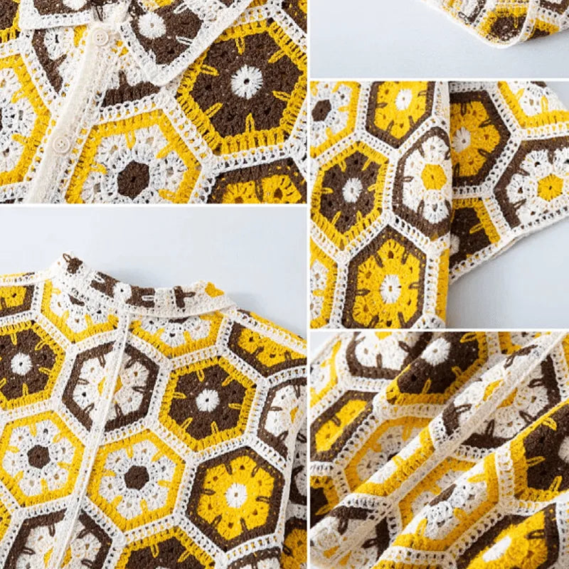Mens Floral Jacquard Short Sleeved Shirt - AngraBech