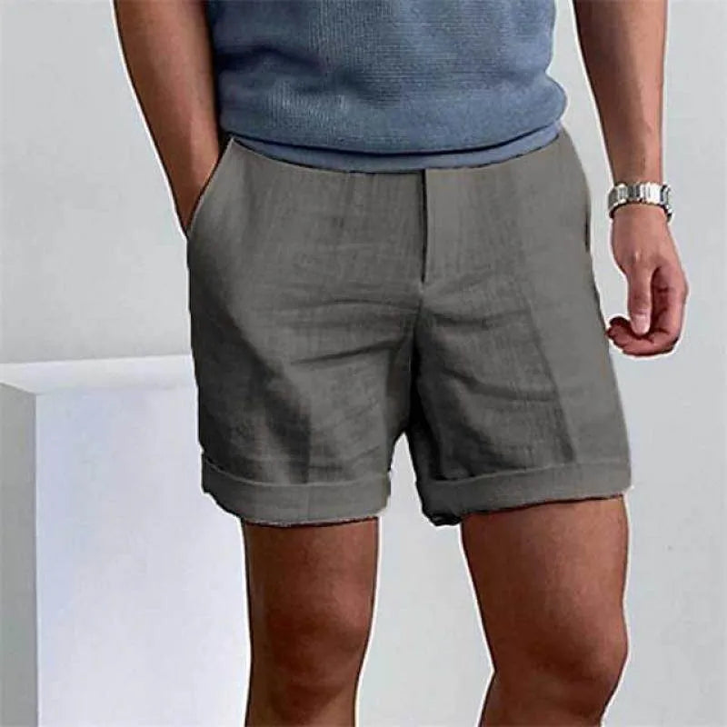 Mens Vintage Linen Beach Shorts - AngraBech