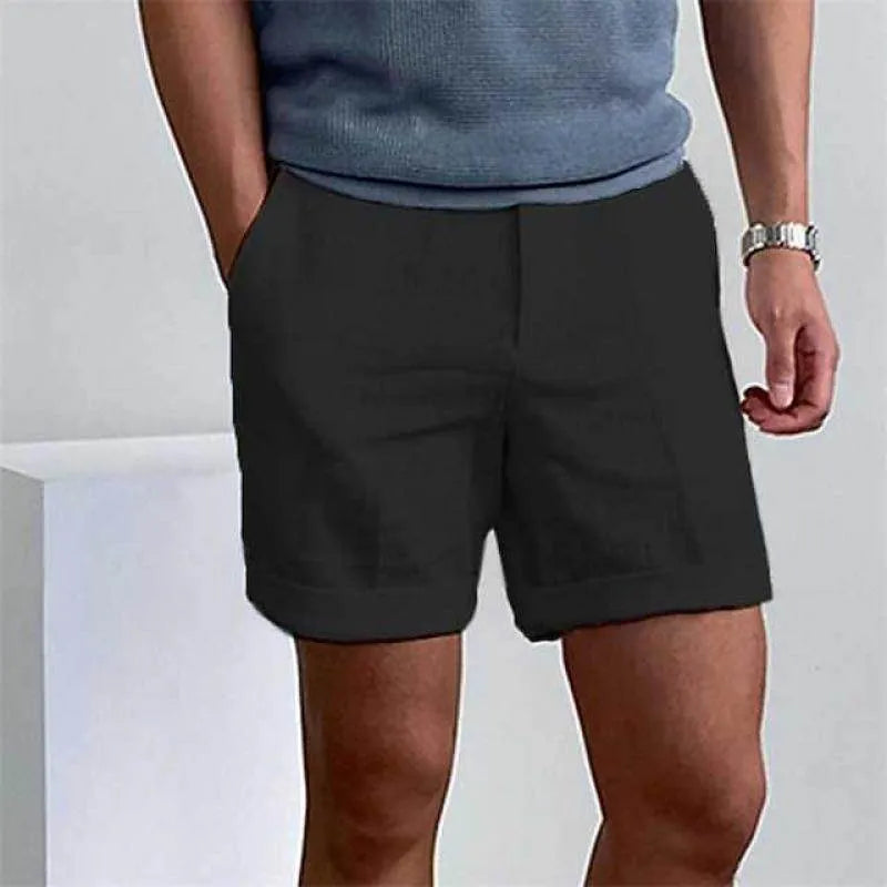 Mens Vintage Linen Beach Shorts - AngraBech