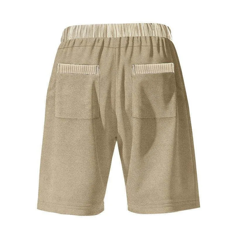 Mens Contrast Paneled Elasticated Shorts - AngraBech