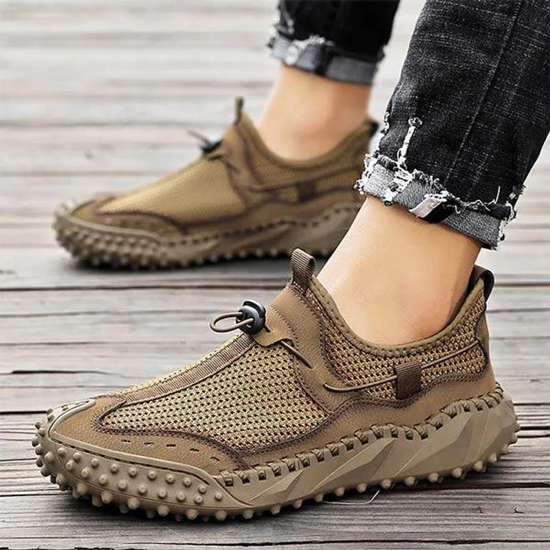 Mens Mesh Slip On Hiking Sneakers - AngraBech
