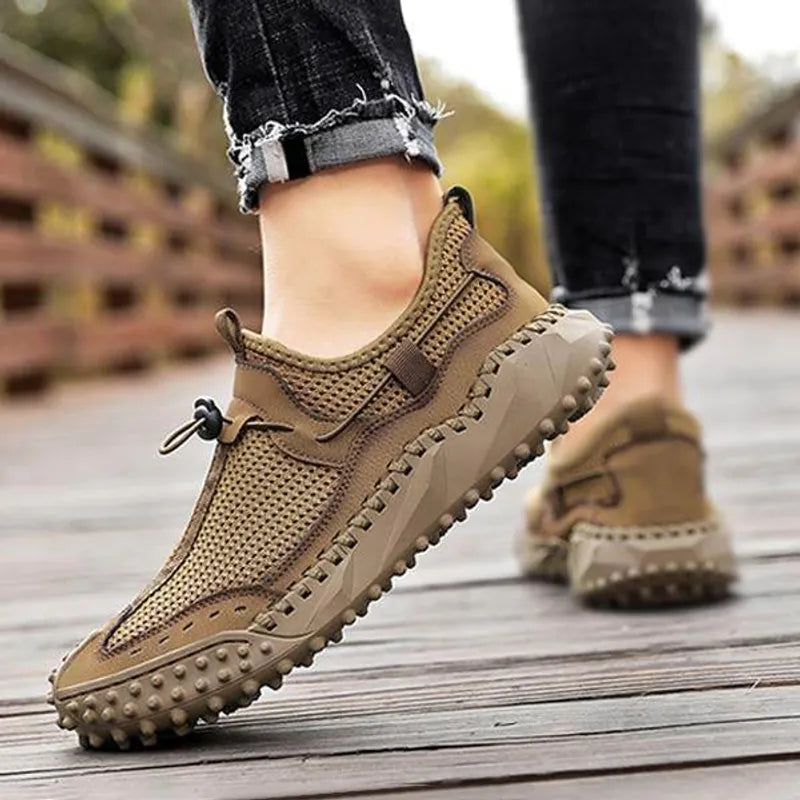 Mens Mesh Slip On Hiking Sneakers - AngraBech
