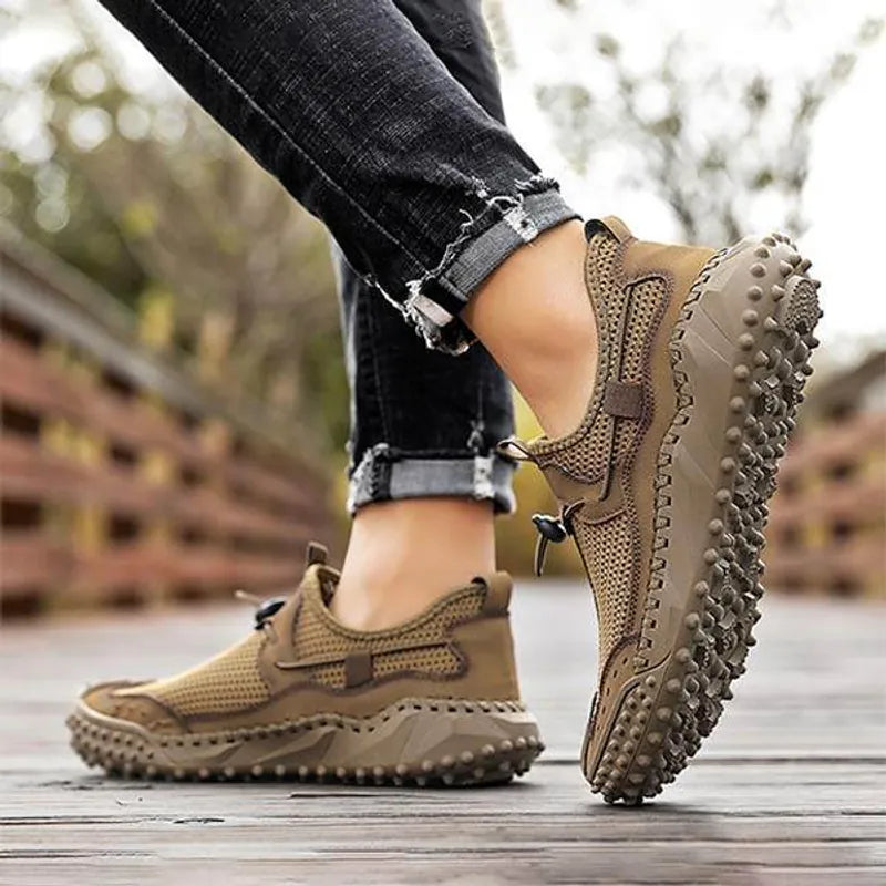 Mens Mesh Slip On Hiking Sneakers - AngraBech