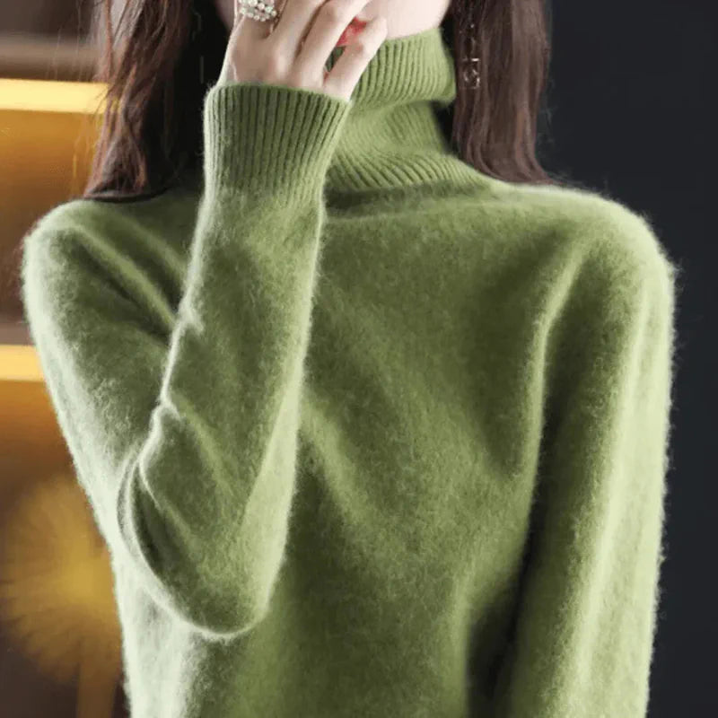 Womens High Ne Cashmere Sweater - AngraBech