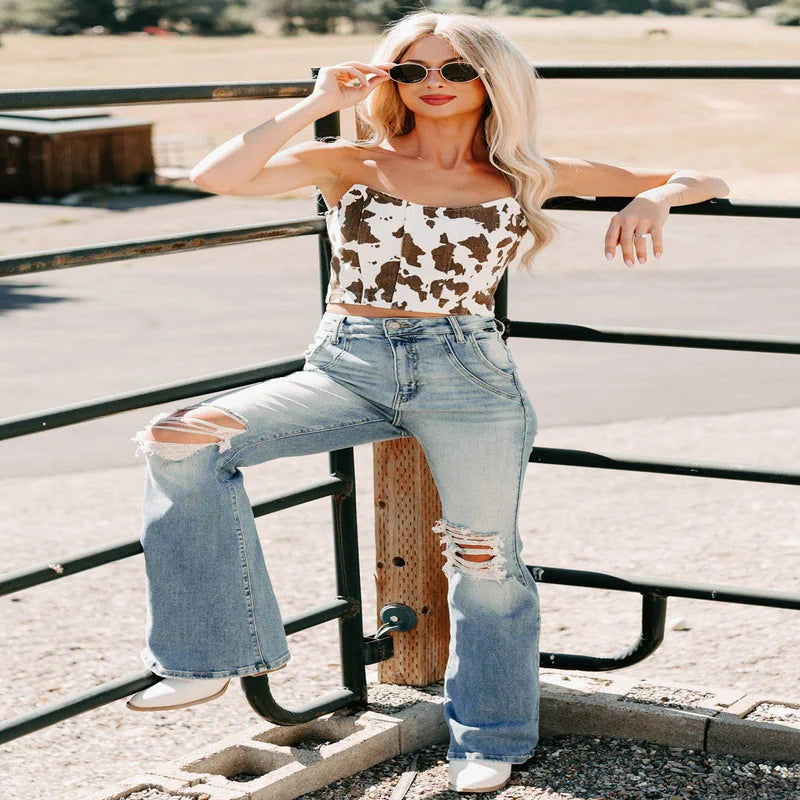 Laurie High Rise Flare Leg Cello Jeans Medium - AngraBech