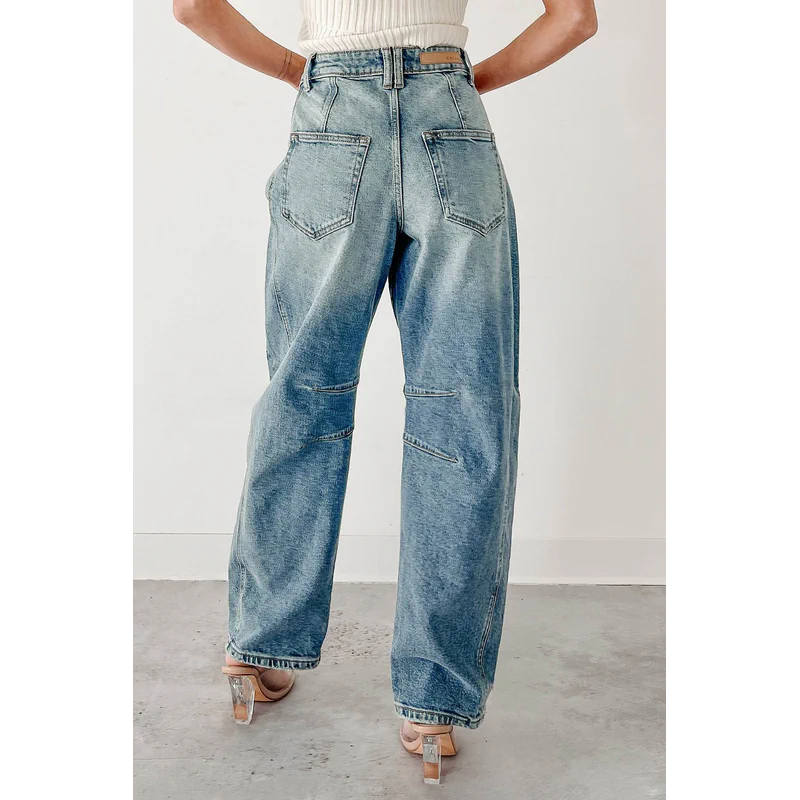Ardin Mid Rise Barrel Cello Jeans Medium - AngraBech