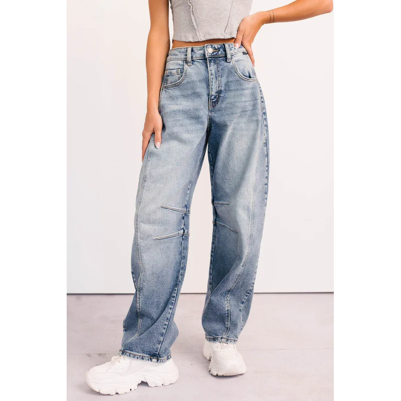 Ardin Mid Rise Barrel Cello Jeans Medium - AngraBech