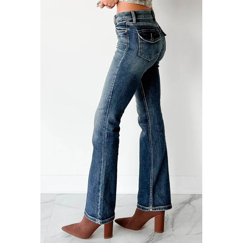 Roman Mid Rise Boot Cut Cello Jeans Dark Tint - AngraBech