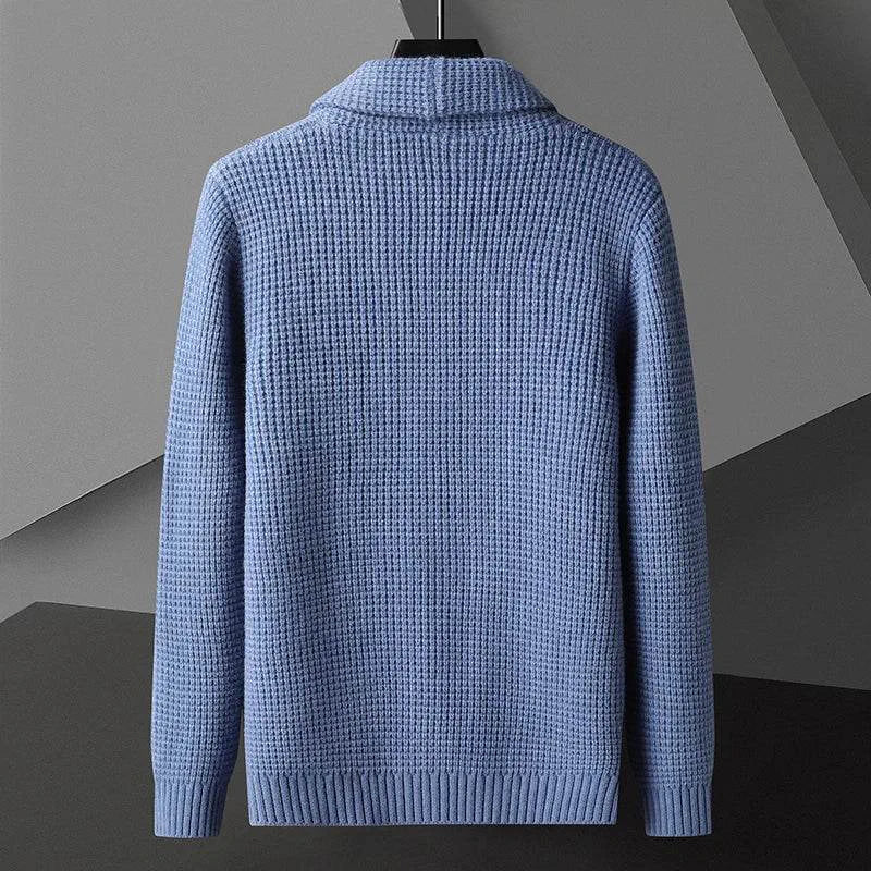 Premium Cotton Knit Shawl Collar Cardigan - AngraBech