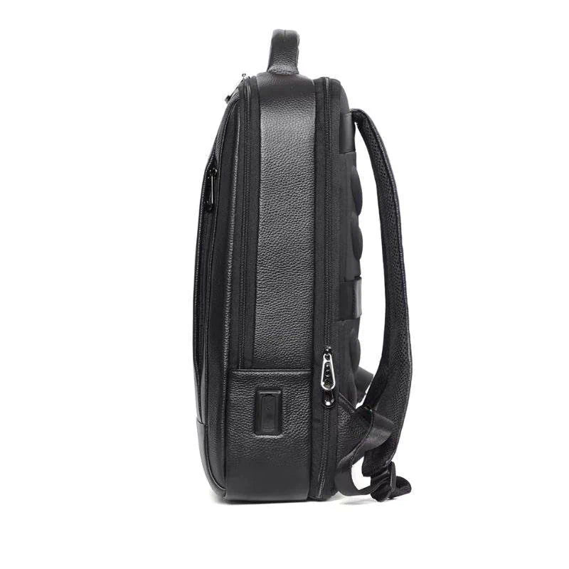 Premium Genuine Leaer Laptop Bapa Business And Travel Bag Wi Usb Charging Port - AngraBech