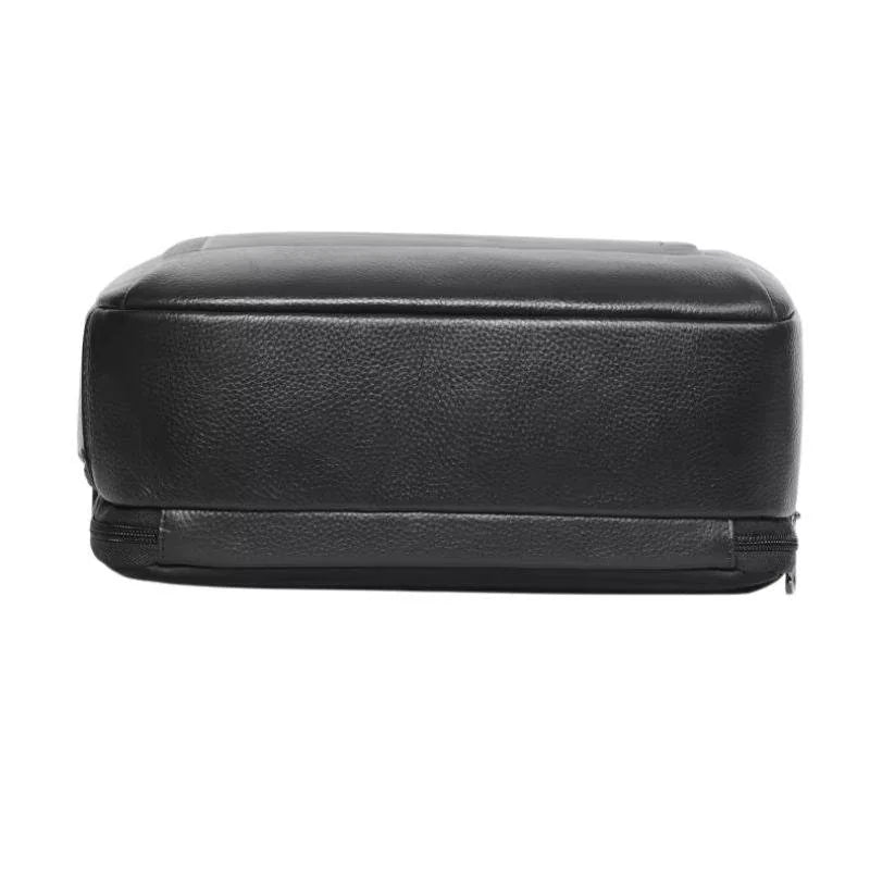 Premium Genuine Leaer Laptop Bapa Business And Travel Bag Wi Usb Charging Port - AngraBech