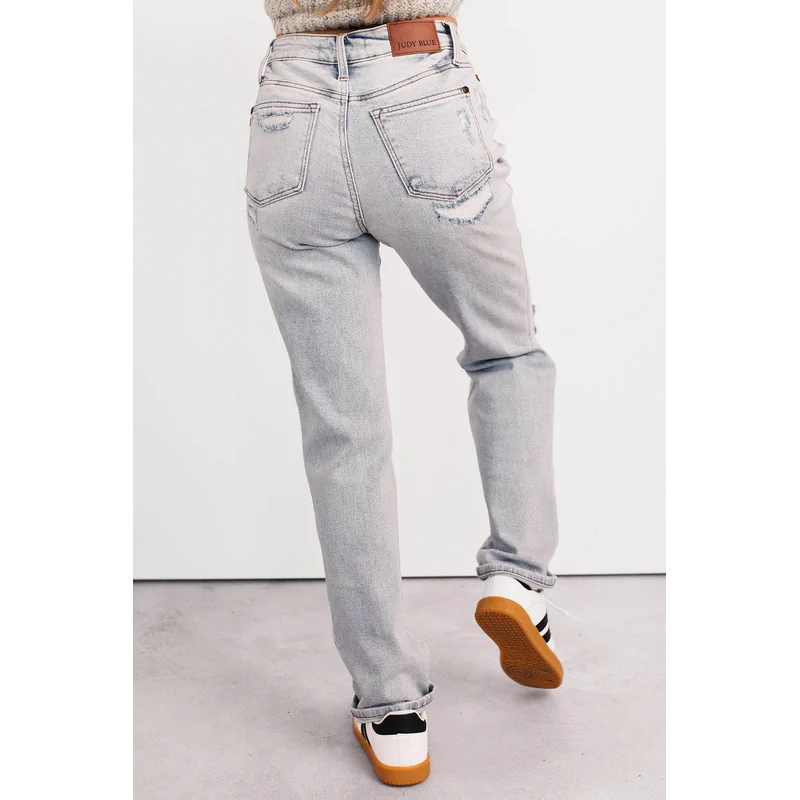 Meadow Mid Rise Judy Blue Boyfriend Jeans Light - AngraBech