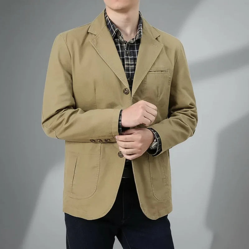 Cotton Casual Oversized Blazer Jaet - AngraBech