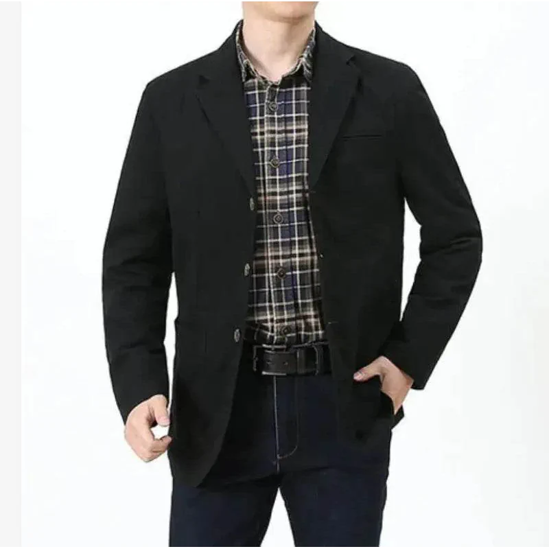 Cotton Casual Oversized Blazer Jaet - AngraBech