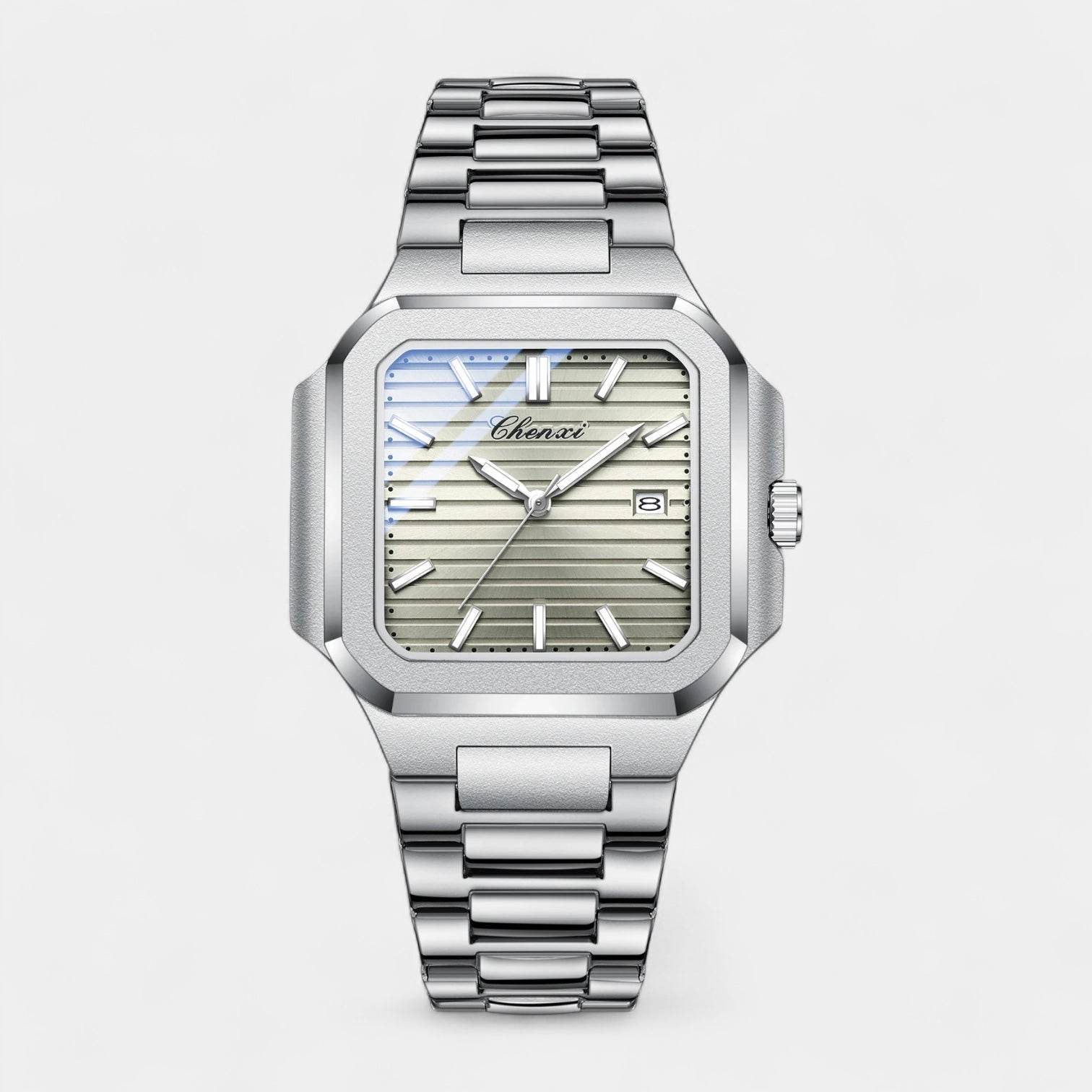 Vintares Men S Square Stainless Steel Quartz Watch - AngraBech