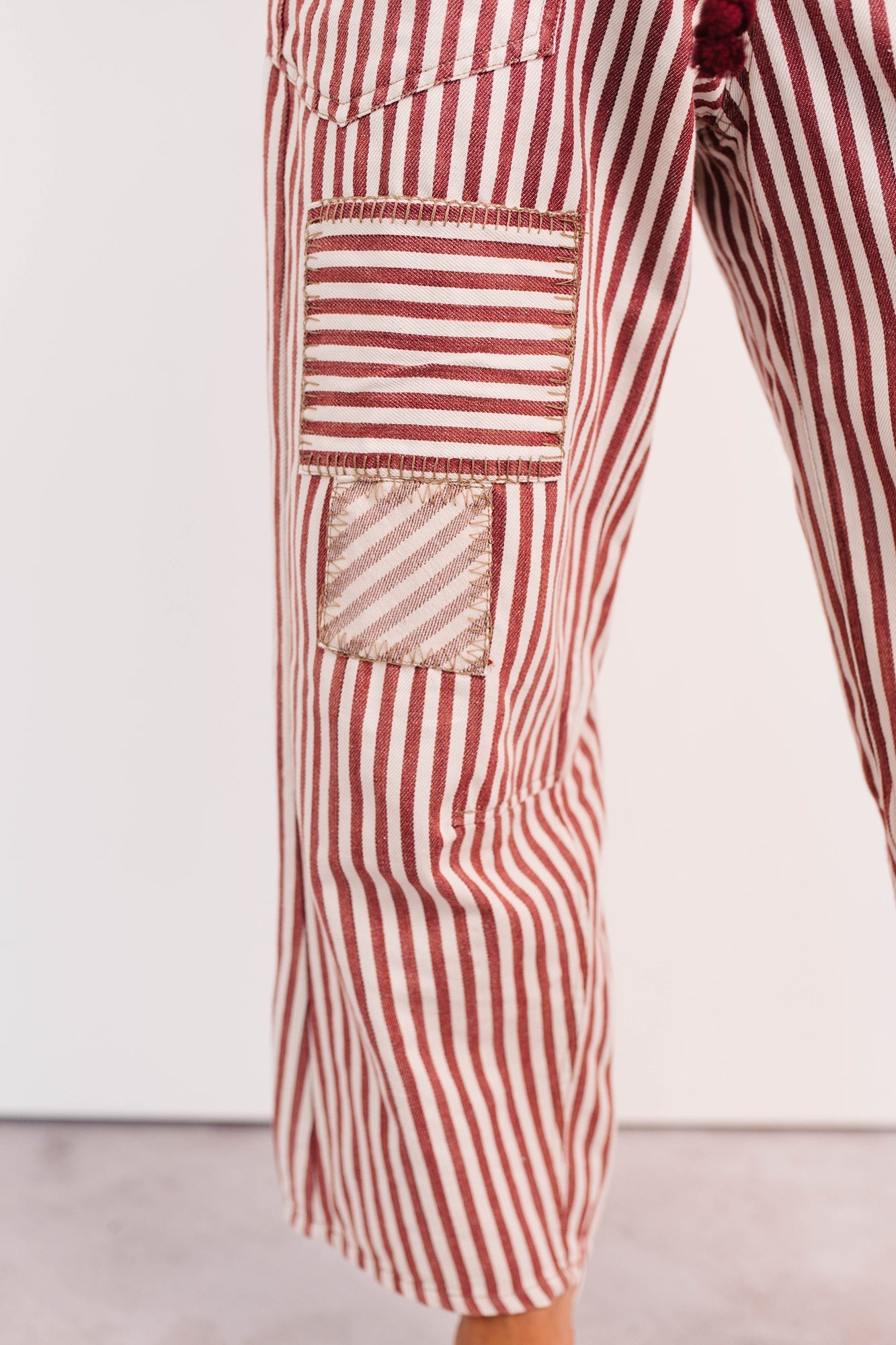 High Spirits Limited Edition Striped Barrel Jeans (Raspberry) - Ships by 9/5 - NanaMacs