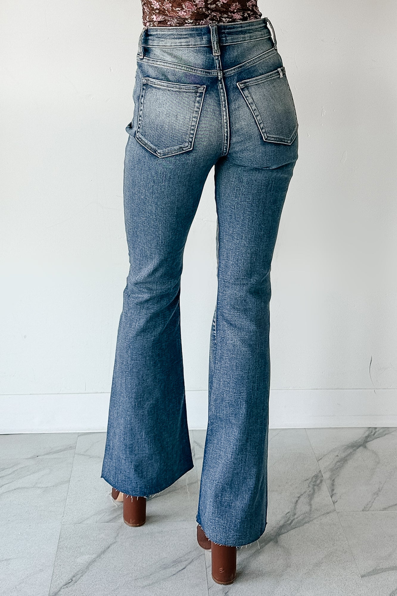 Julius High Rise Flare Sneak Peek Jeans (Medium) - NanaMacs