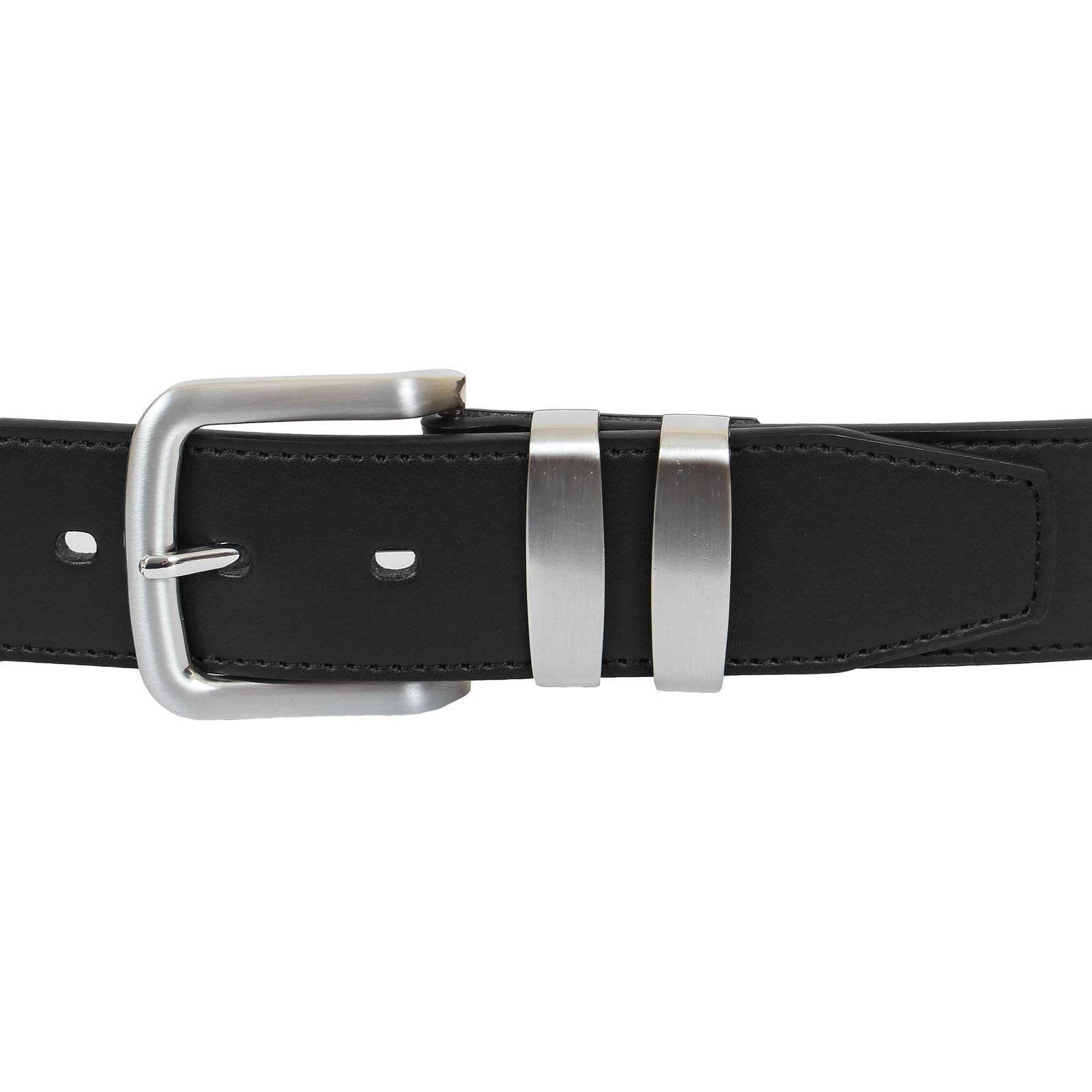 Plus Size Langsborough Double Metal Loop Fashion Belt Bla - AngraBech