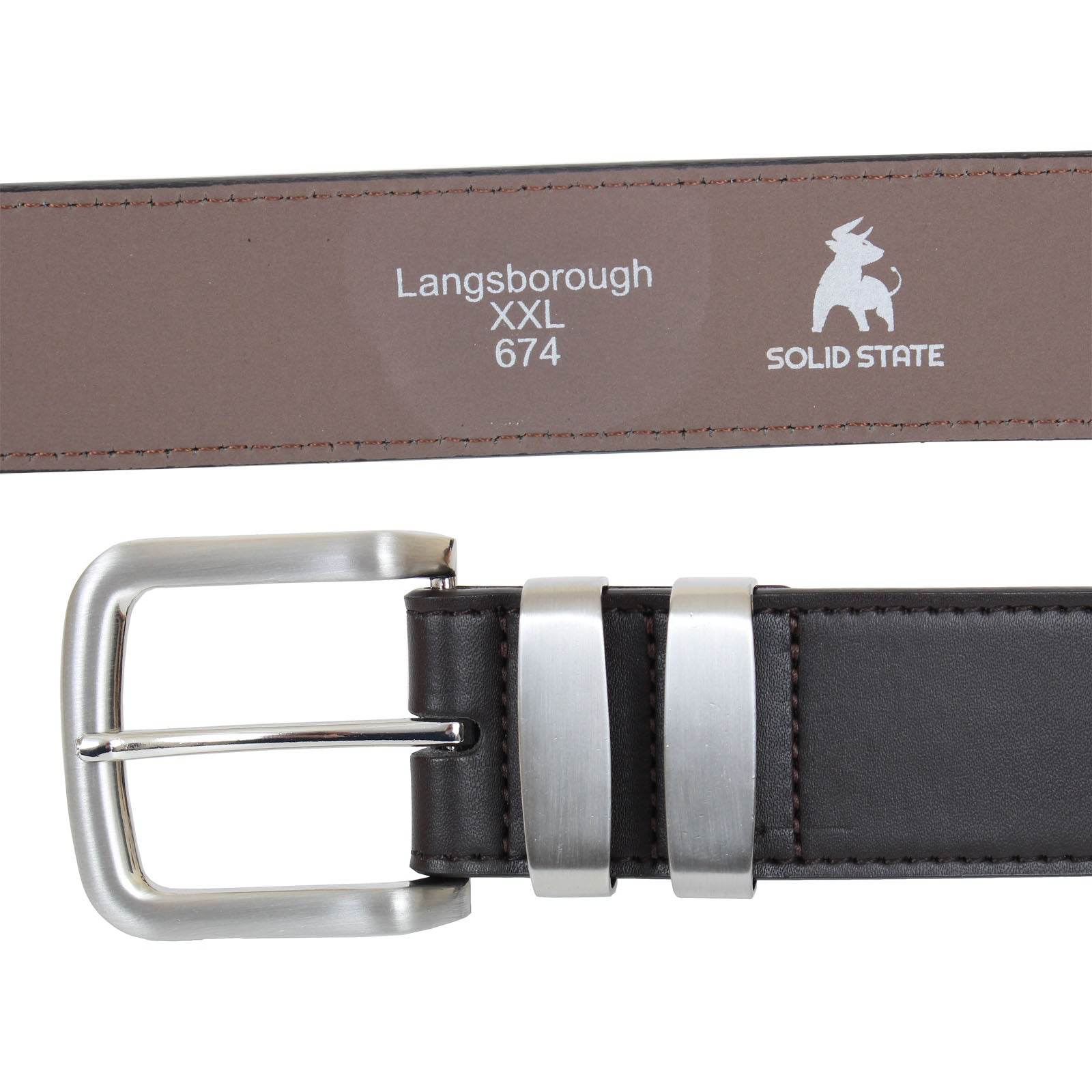 Plus Size Langsborough Double Metal Loop Fashion Belt Dark Brown - AngraBech