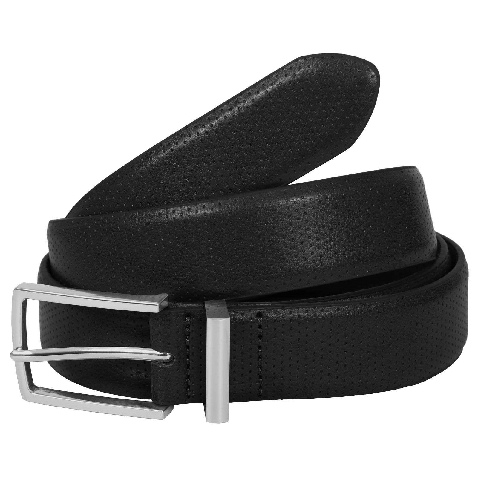 Plus Size Waldorf Debossed Trouser Belt Bla - AngraBech
