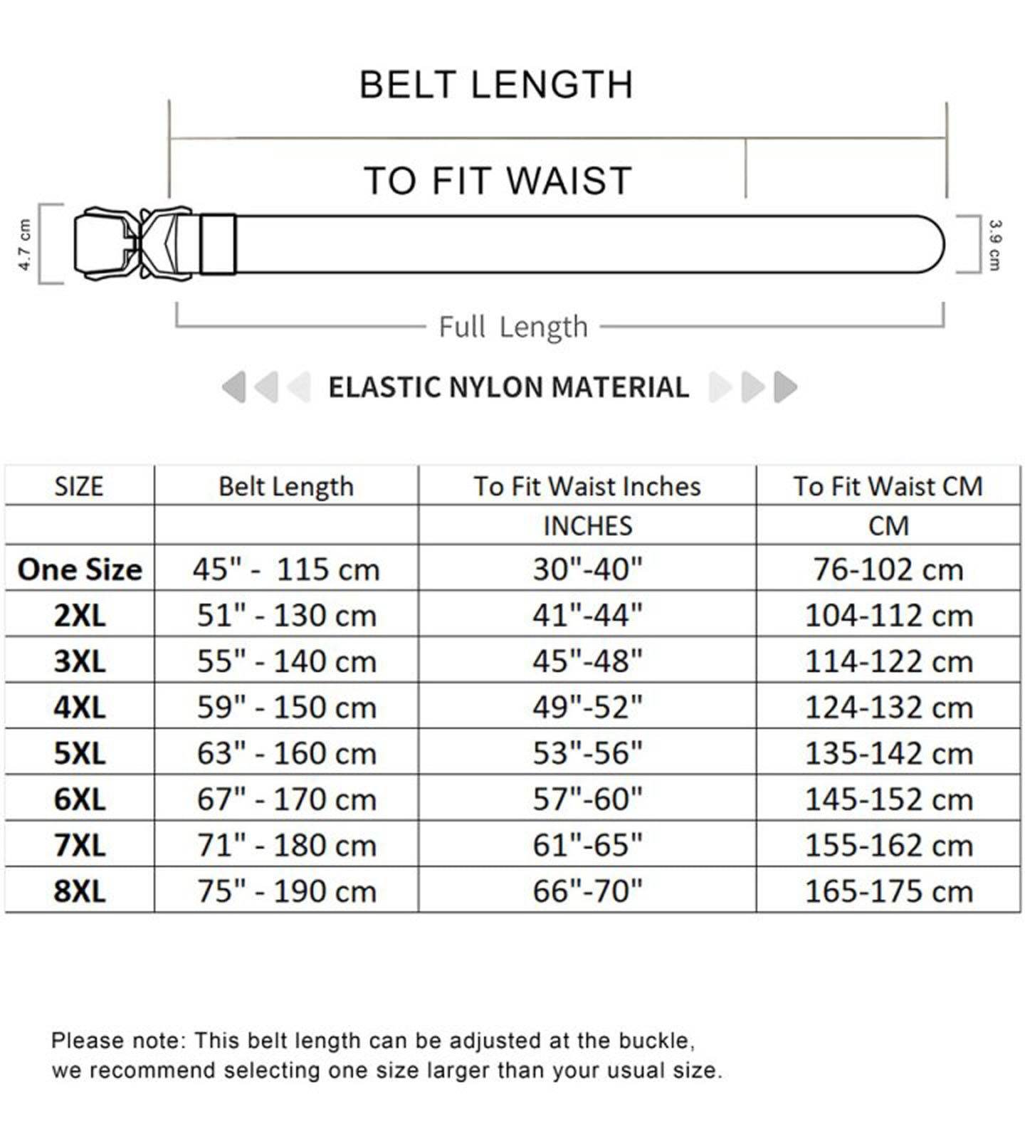 Plus Size Dale Tactical Stretch Webbing Belt Bla - AngraBech