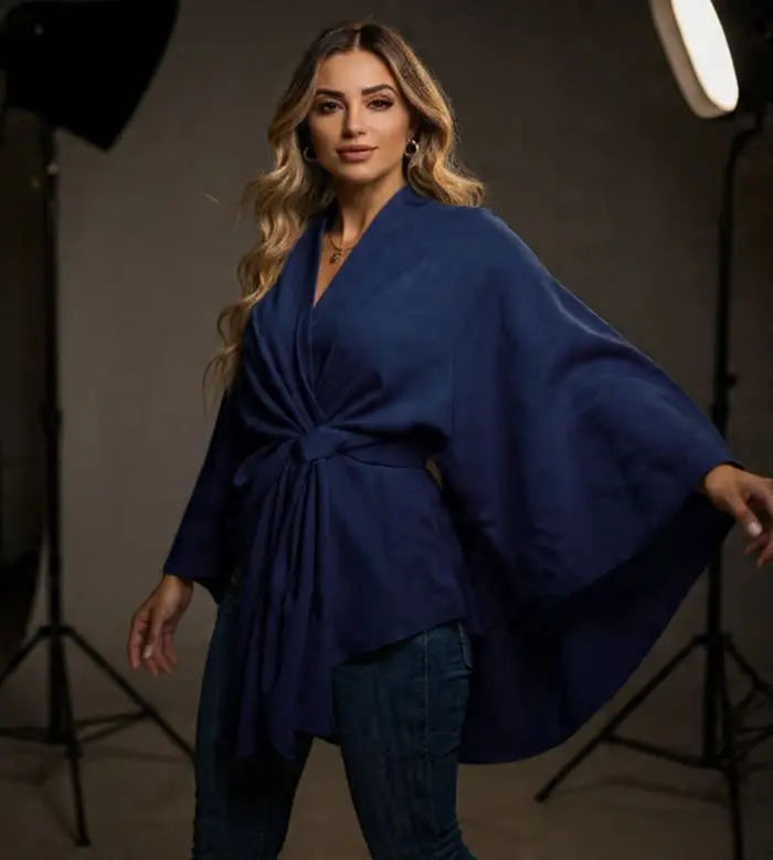 🔥Elegant Shawl Wraps Soft Open Front Poncho Sweater (Pre-Black Friday Sale)