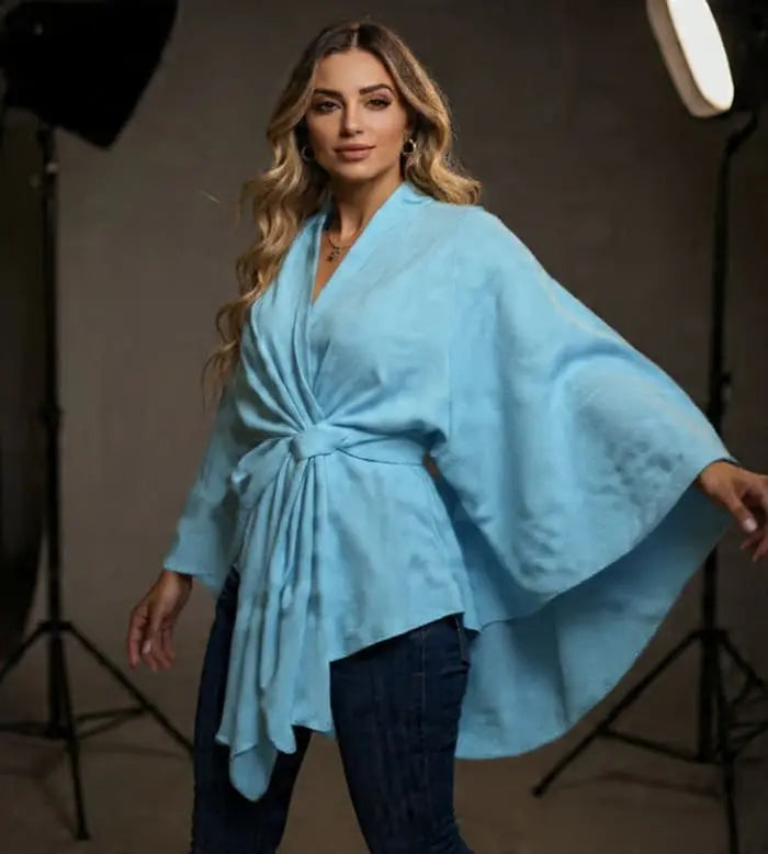 🔥Elegant Shawl Wraps Soft Open Front Poncho Sweater (Pre-Black Friday Sale)