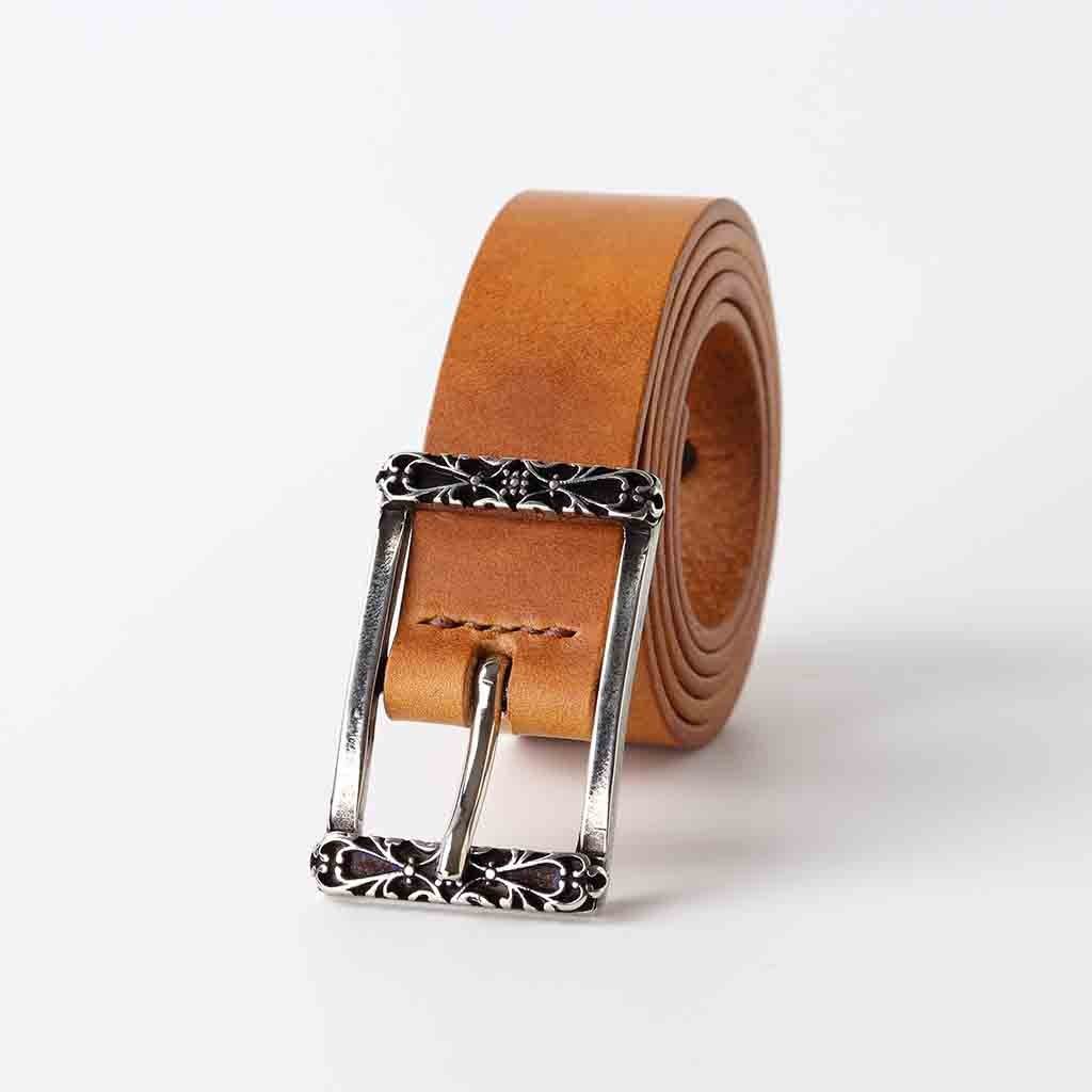 Tan Leaer Womens Belt Savia By Kaseta - AngraBech
