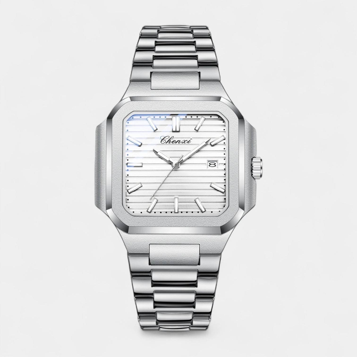 Vintares Men S Square Stainless Steel Quartz Watch - AngraBech