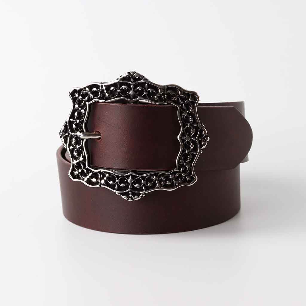 Chocolate Leaer Womens Belt Royal Fina By Kaseta - AngraBech
