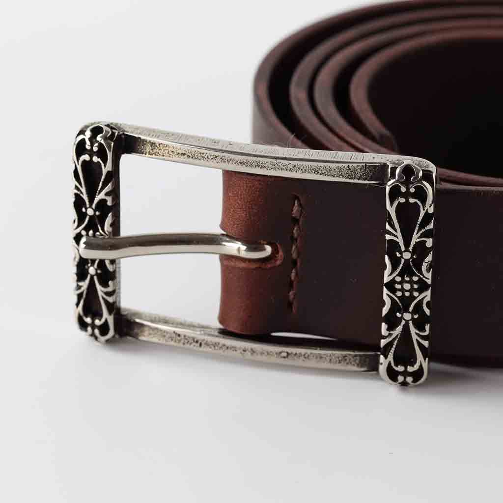 Chocolate Leaer Womens Belt Savia By Kseta - AngraBech