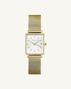 E Boxy Xs White Sunray Mesh Gold - AngraBech